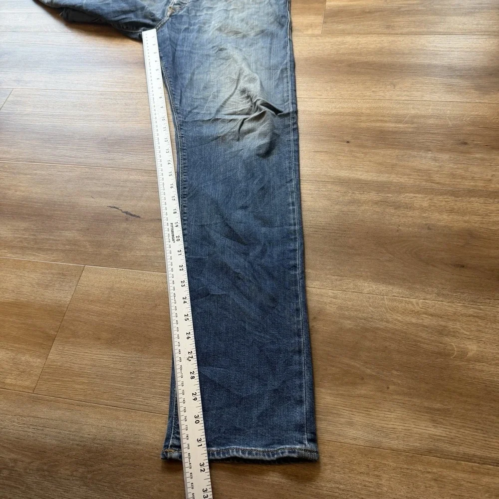 Diesel Buster Jeans‎ Men 33x32 Blue Slim Tapered Stretch Dirty Wash Ripped 082AZ